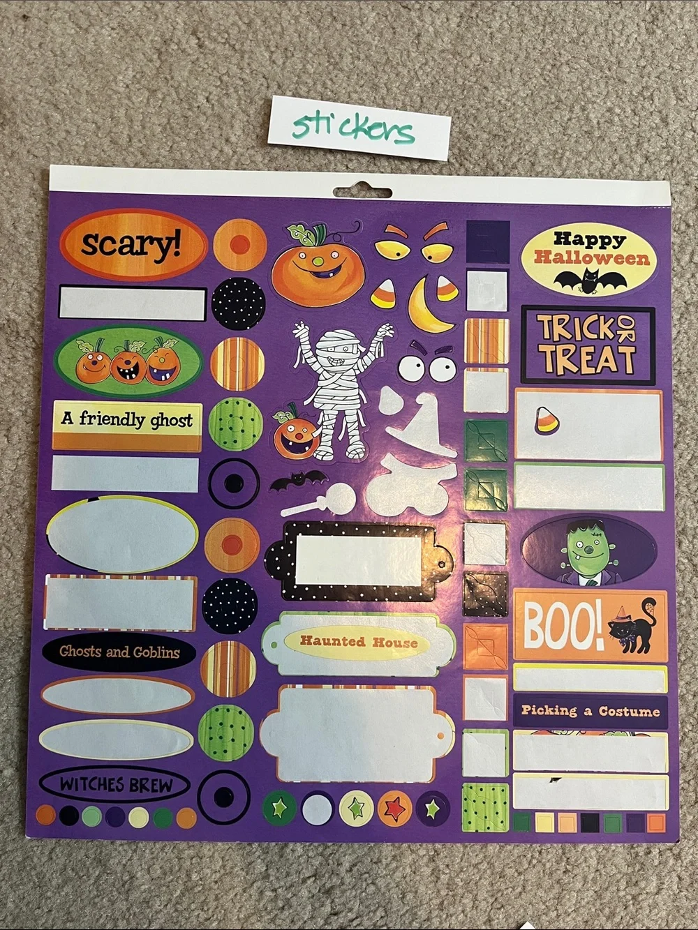 Halloween Scrapbooking Bundle | 15 Sheets 12x12 Paper, Stickers & Die Cuts
